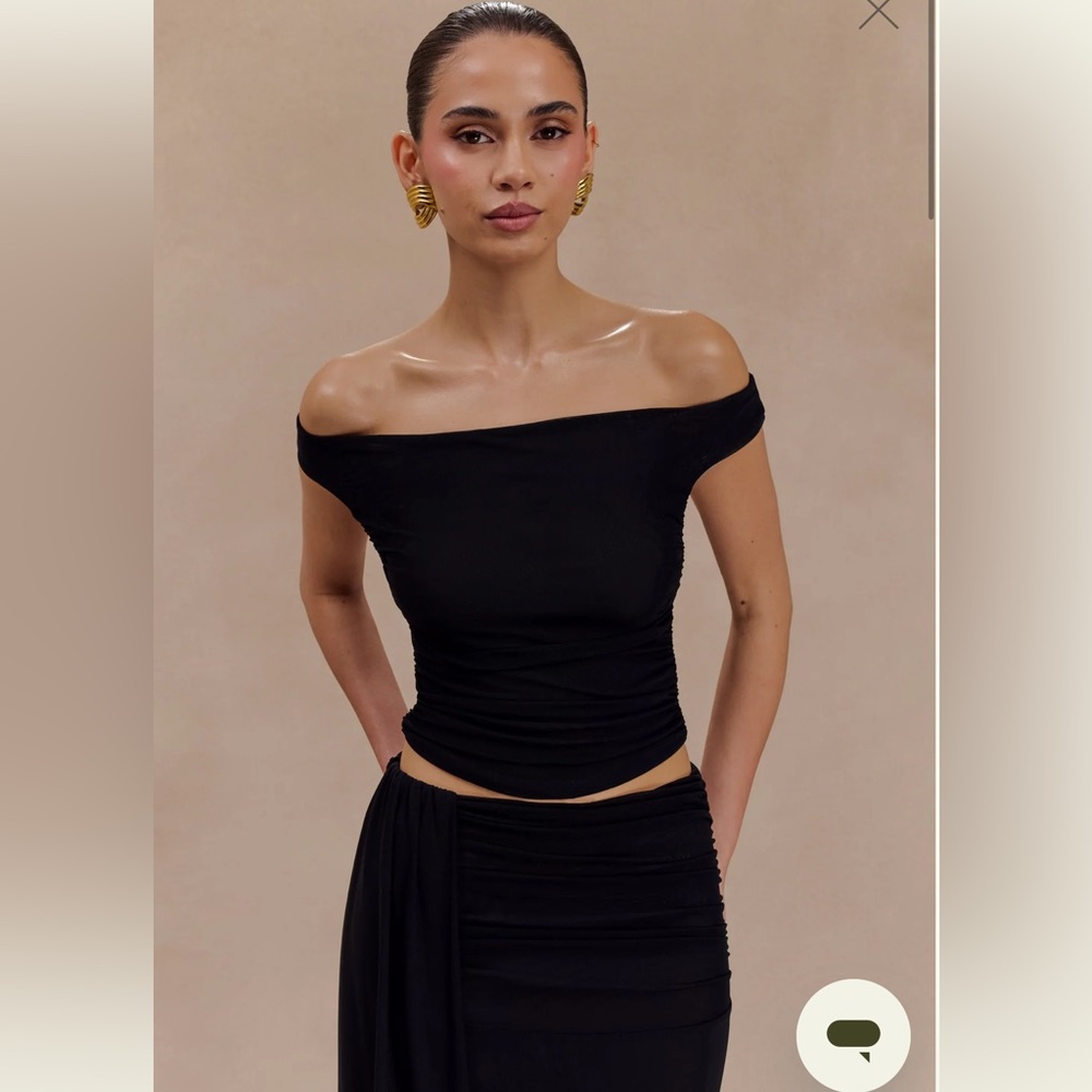 Meshki Brooklyn Mesh Crop Top Black Size S